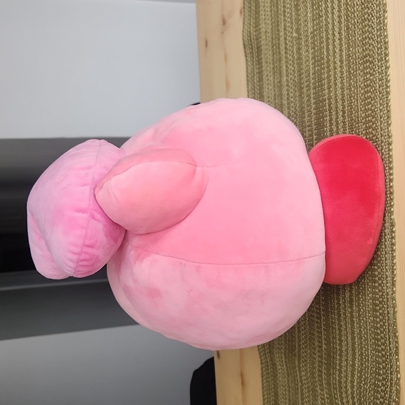 Large Nintendo Video Game Character Kirby Heart Pink Plush Toy 15" - Picture 10 of 15